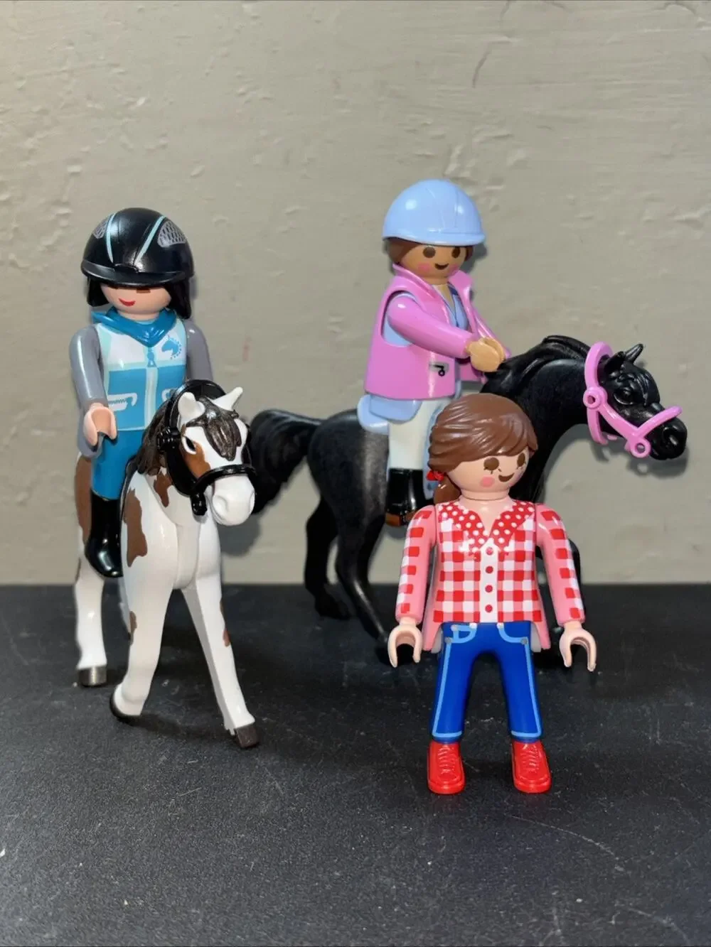 Playmobil Horses Riders 5 Pc set 2007 Geobra Pose Able